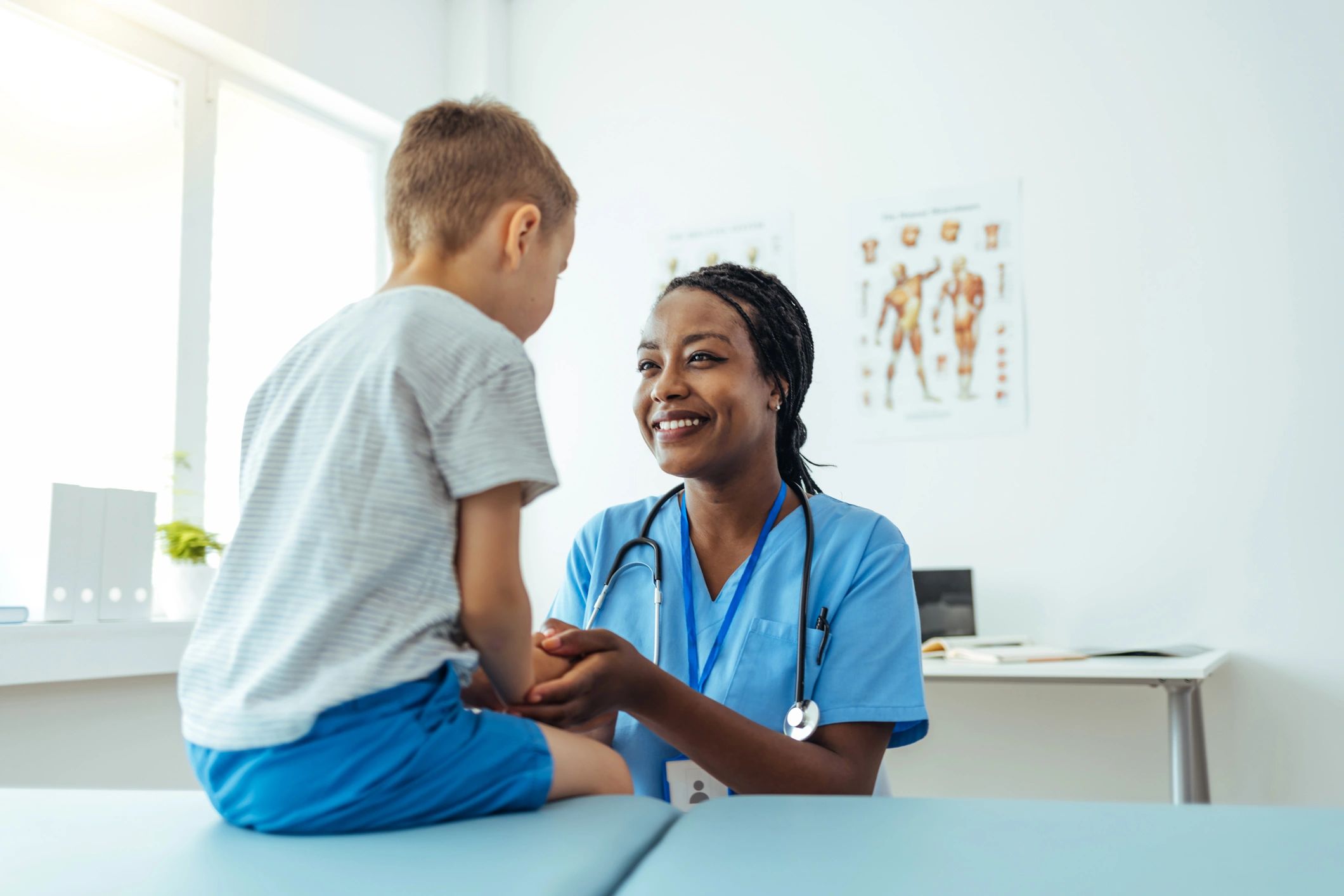 Healthcare professional offering patient support